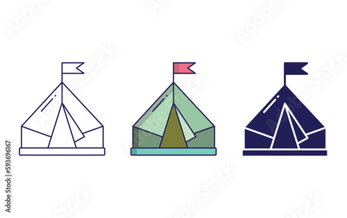  Tent vector icon