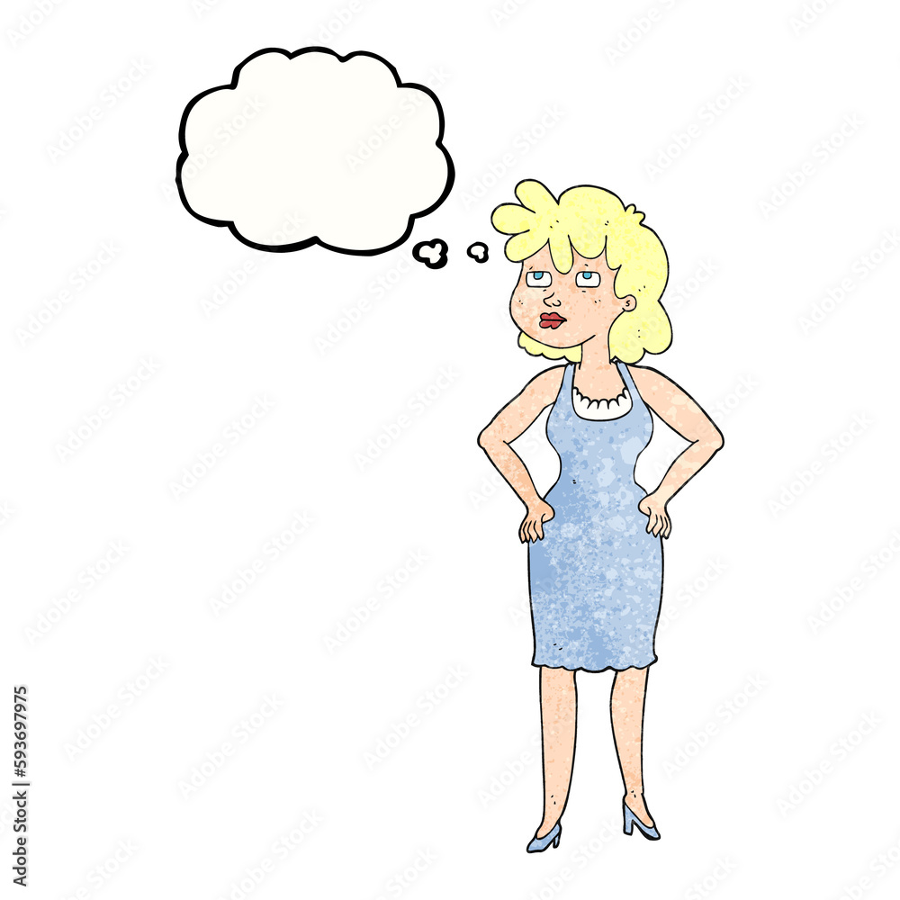 thought bubble textured cartoon annoyed woman thought bubble textured cartoon annoyed woman