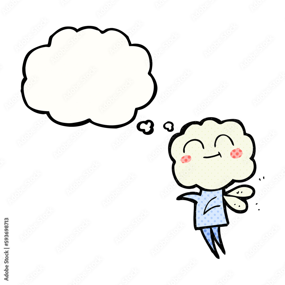 thought bubble cartoon cute cloud head imp thought bubble cartoon cute cloud head imp