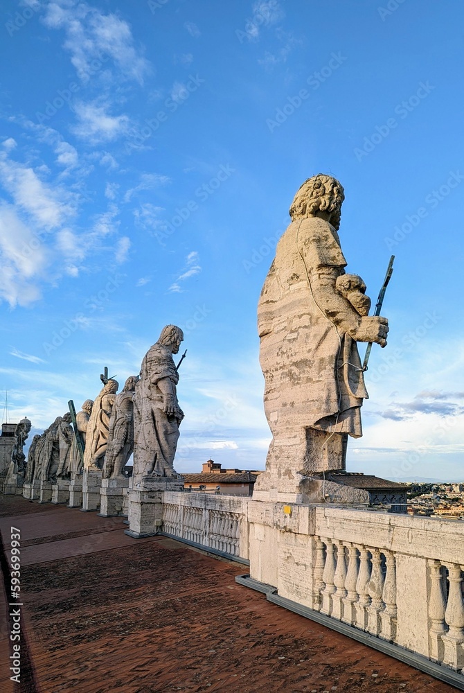 Sculptures of St. Peter's Basilica at Vatican City