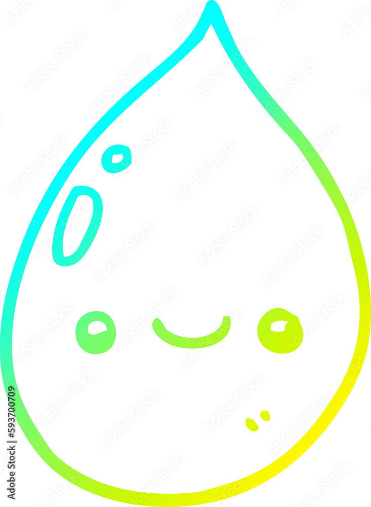 cold gradient line drawing cartoon raindrop cold gradient line drawing cartoon raindrop