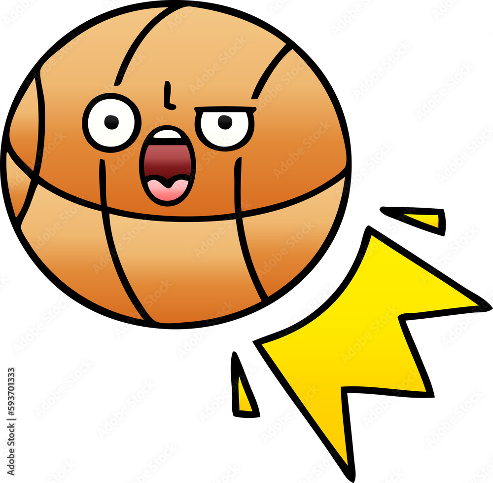 gradient shaded cartoon basketball gradient shaded cartoon basketball