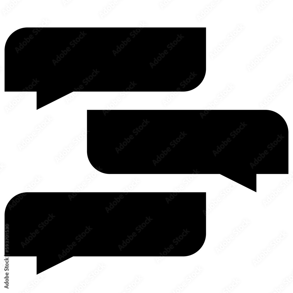 Speech balloons icon, solid style vector illustration Speech balloons icon, solid style vector illustration