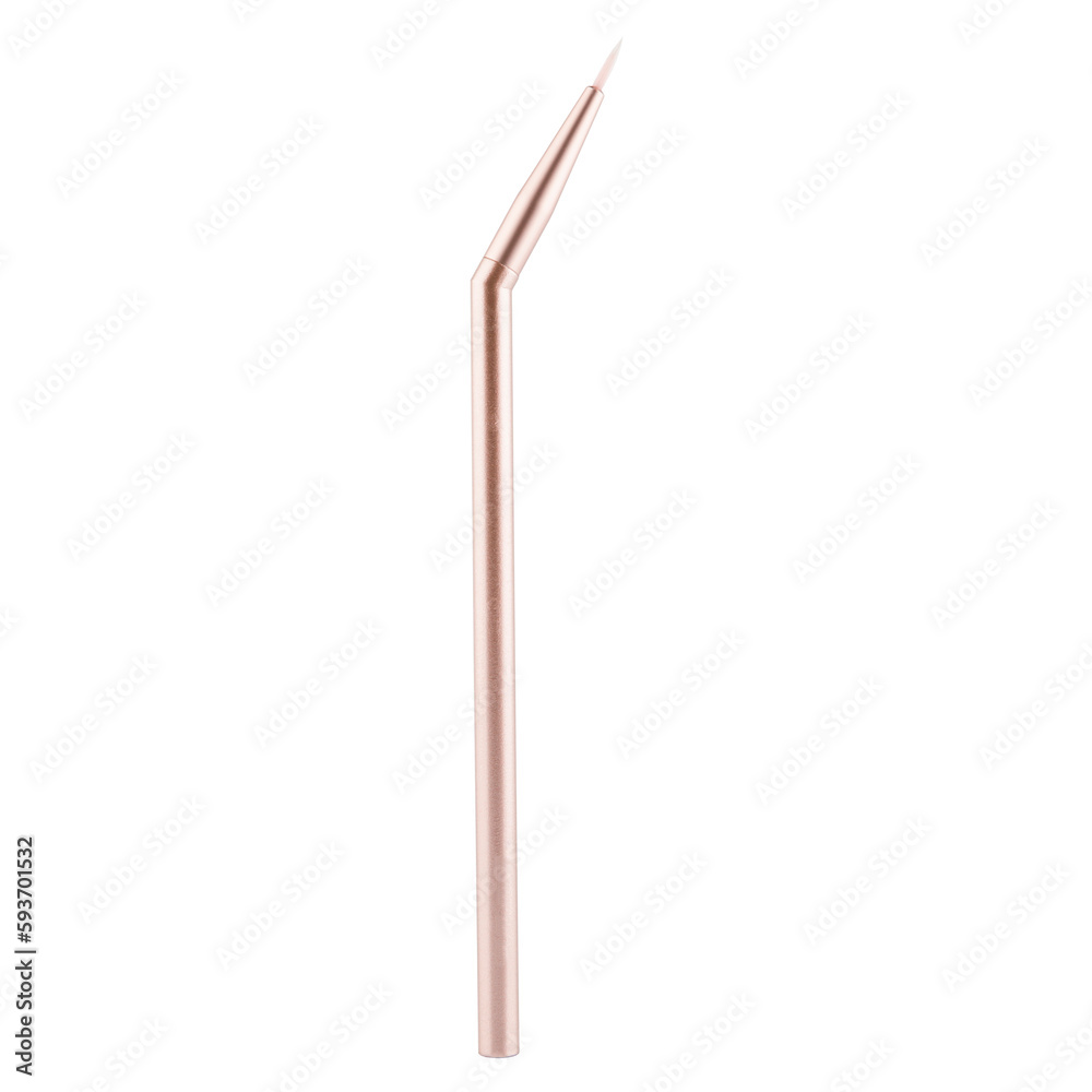 Brush for cosmetics is isolated on a white background. Concept of care of skin Brush for cosmetics is isolated on a white background. Concept of care of skin