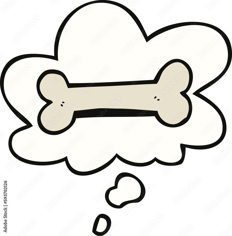 cartoon bone and thought bubble cartoon bone and thought bubble