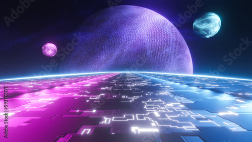 Abstract Mystical Cyberspac...