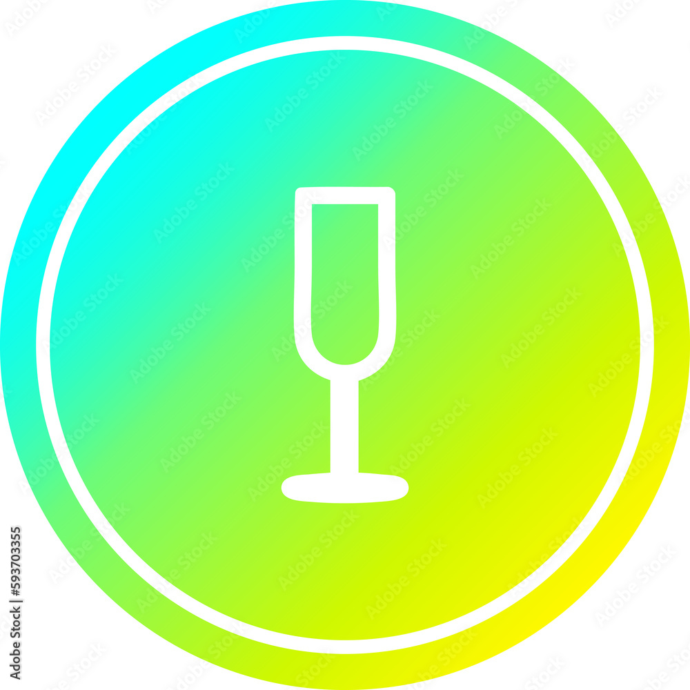 champagne flute circular in cold gradient spectrum champagne flute circular in cold gradient spectrum