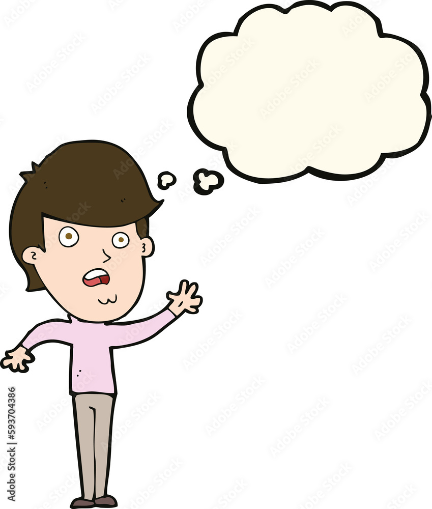 cartoon unhappy boy with thought bubble cartoon unhappy boy with thought bubble