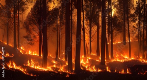 tres gros feu de foret