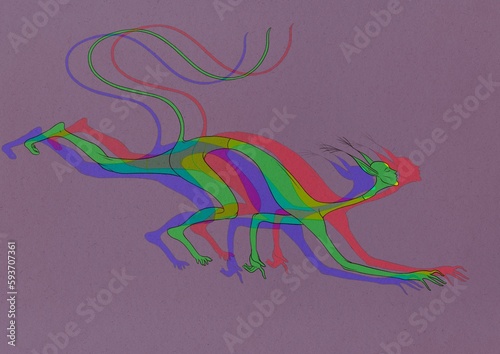 The Hybrid Crawler with Colorful Shadows