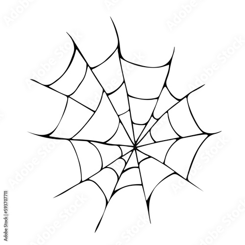 Vector illustration of a hand drawn web.
