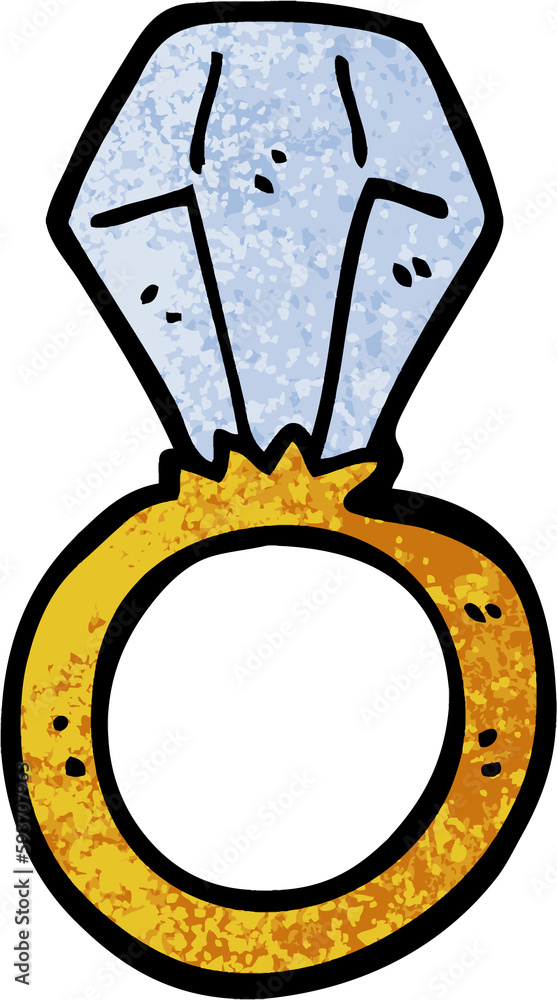 grunge textured illustration cartoon engagement ring grunge textured illustration cartoon engagement ring