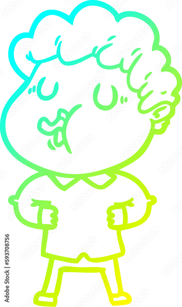 cold gradient line drawing cartoon man singing cold gradient line drawing cartoon man singing