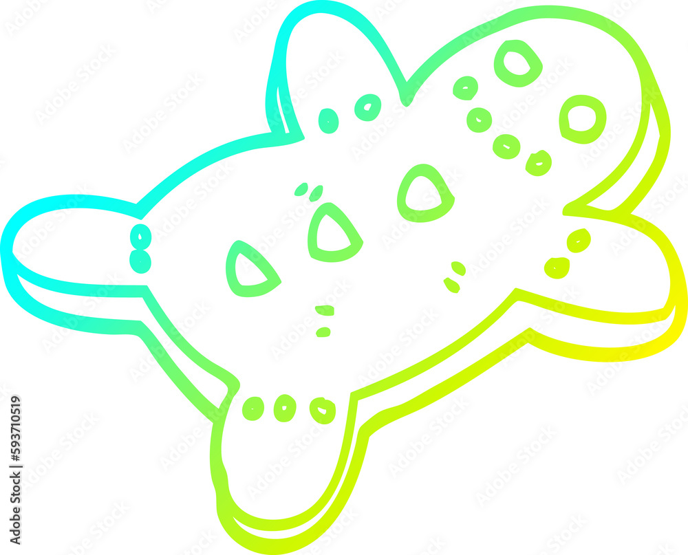 cold gradient line drawing cartoon gingerbread man cold gradient line drawing cartoon gingerbread man