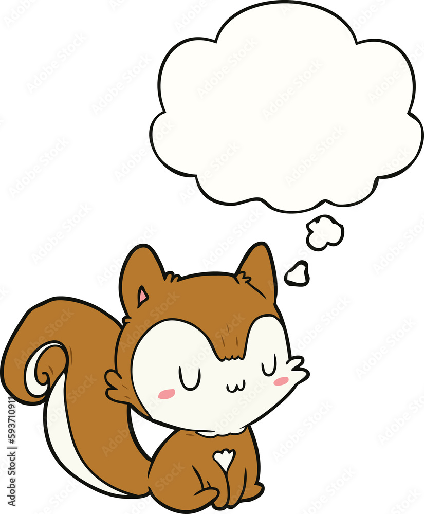 cartoon squirrel and thought bubble cartoon squirrel and thought bubble