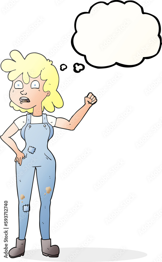 thought bubble cartoon woman shaking fist thought bubble cartoon woman shaking fist