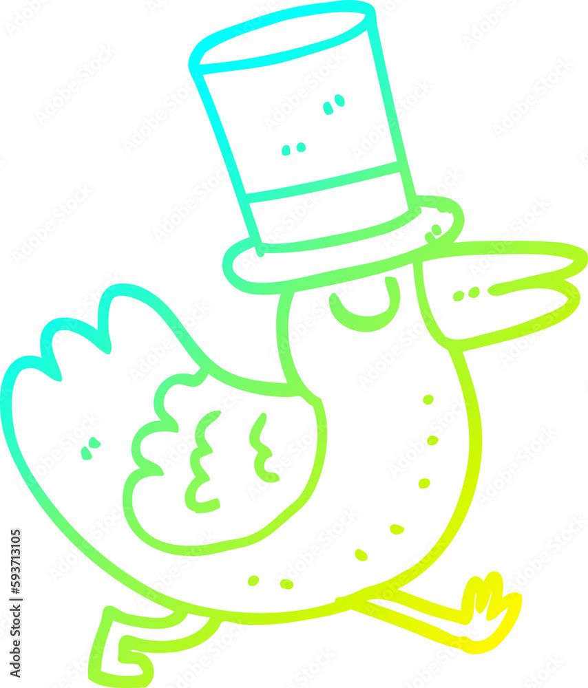 cold gradient line drawing funny cartoon bird cold gradient line drawing funny cartoon bird