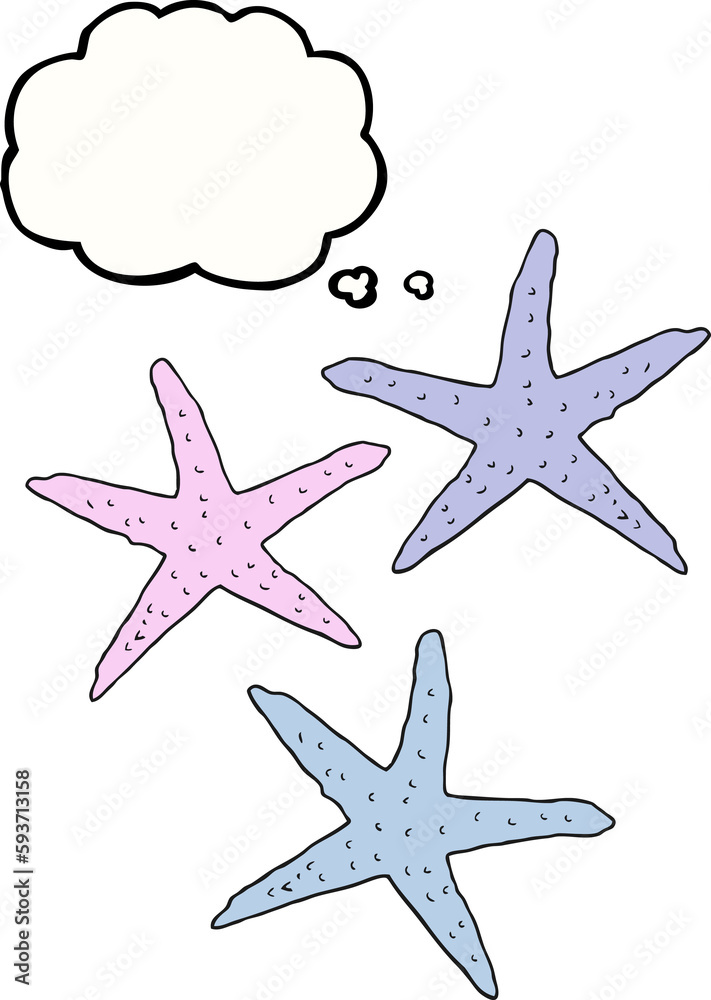 thought bubble cartoon starfish
