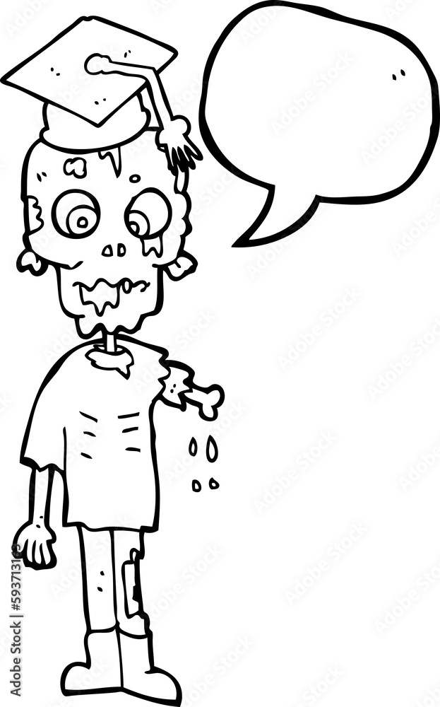 speech bubble cartoon zombie student speech bubble cartoon zombie student