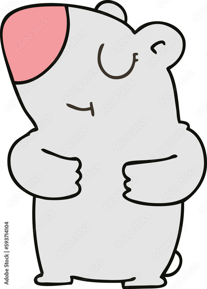 quirky hand drawn cartoon bear