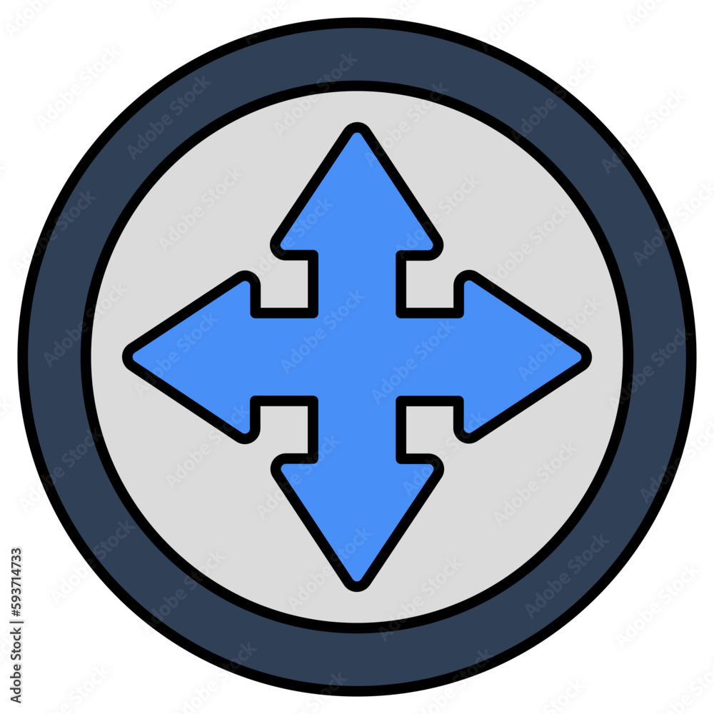 Modern design icon of directional arrows Modern design icon of directional arrows