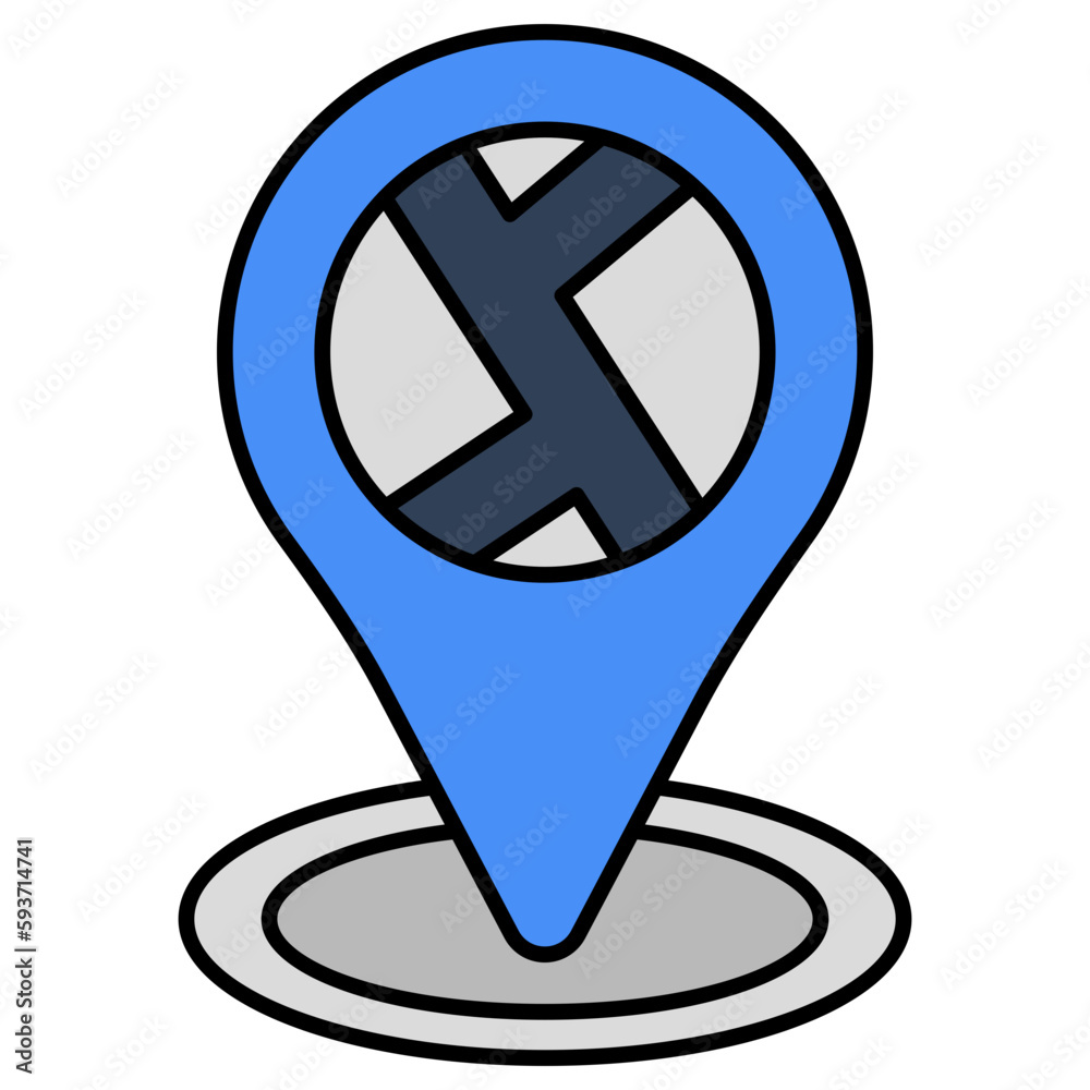 Editable design icon of location pointer Editable design icon of location pointer