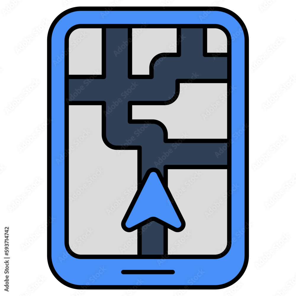 Obraz premium Editable design icon of location board