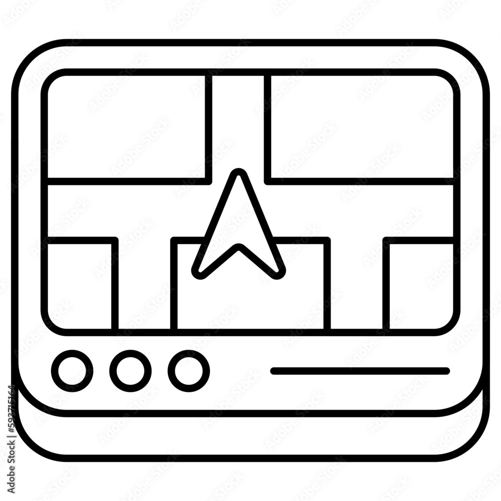 Modern design icon of online navigation Modern design icon of online navigation