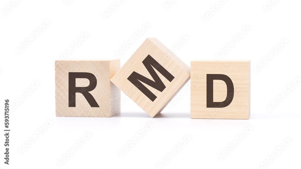 rmd - wooden blocks with letters, top view on white background rmd - wooden blocks with letters, top view on white background