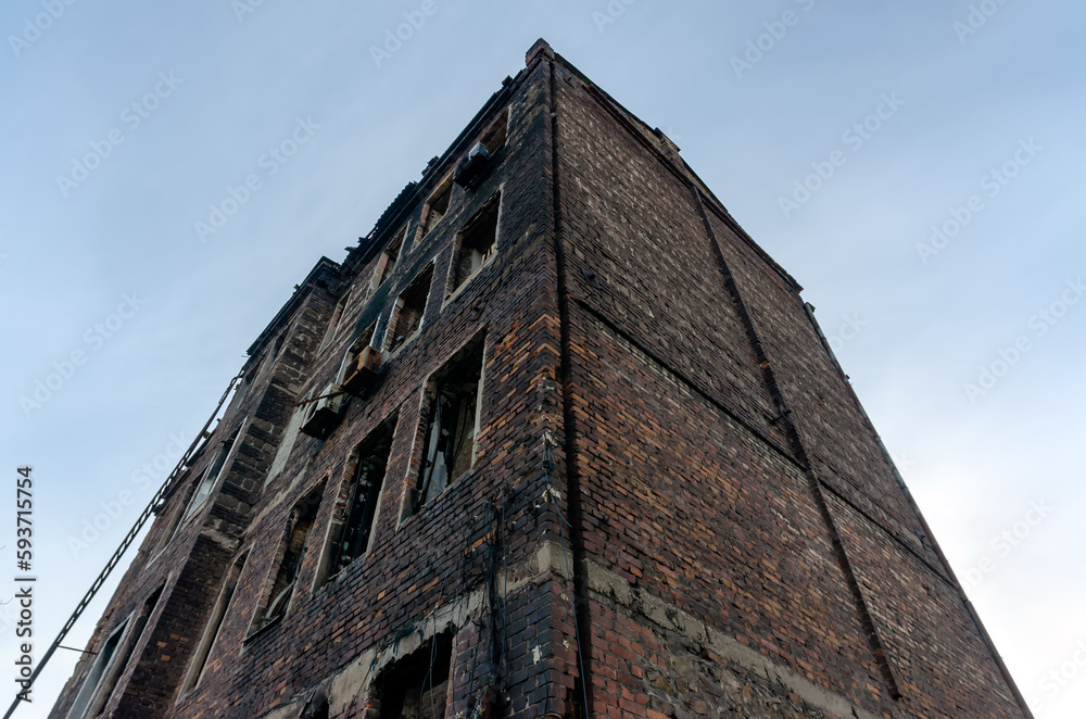 destroyed and burned houses in the city Russia Ukraine war destroyed and burned houses in the city Russia Ukraine war