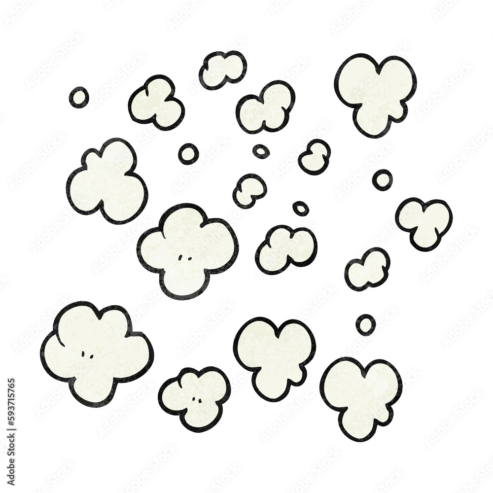 textured cartoon puff of smoke symbol