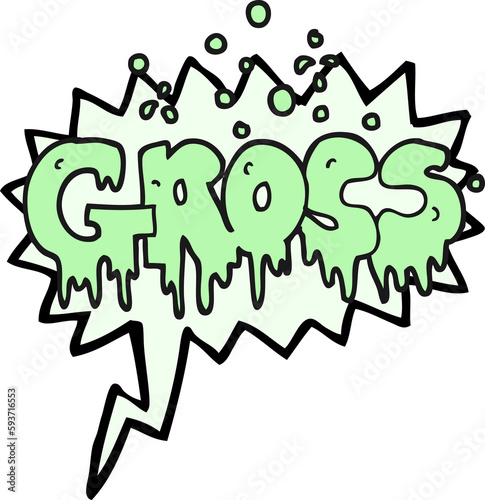 speech bubble cartoon word gross