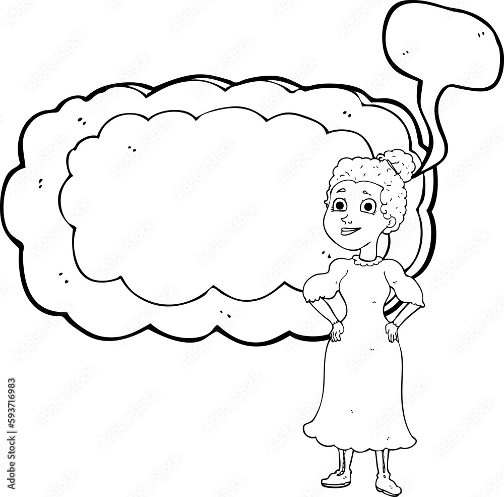 speech bubble cartoon victorian woman in dress speech bubble cartoon victorian woman in dress