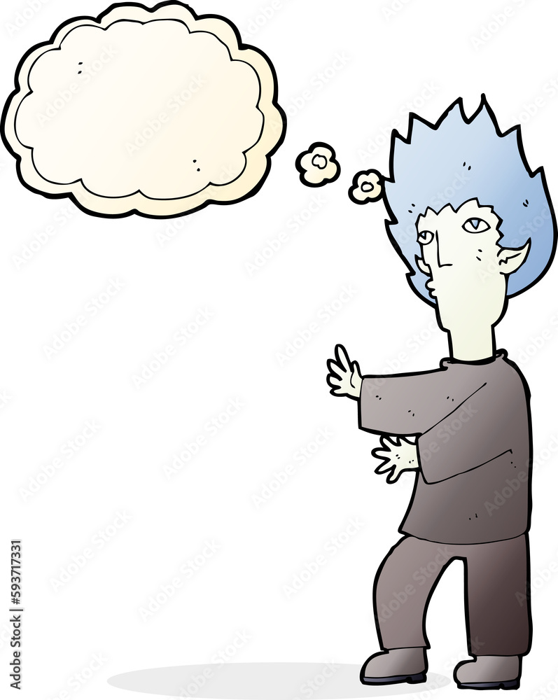 cartoon vampire man with thought bubble cartoon vampire man with thought bubble