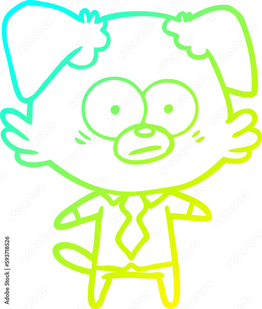 cold gradient line drawing nervous dog boss cold gradient line drawing nervous dog boss