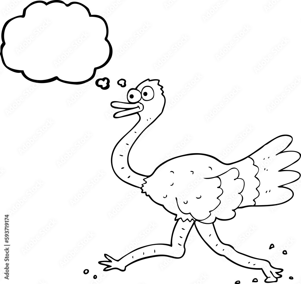 thought bubble cartoon ostrich thought bubble cartoon ostrich