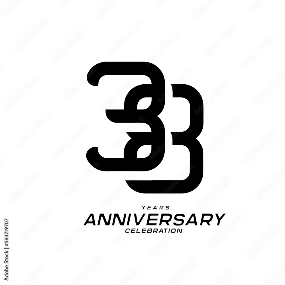 Obraz premium 38 years anniversary celebration logotype