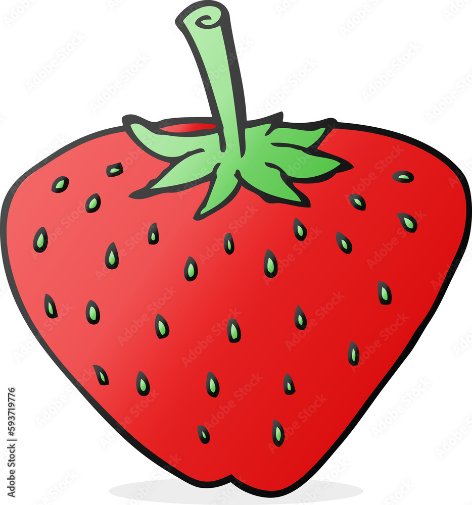 Obraz premium cartoon strawberry