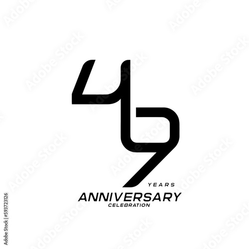 49 years anniversary celebration logotype
