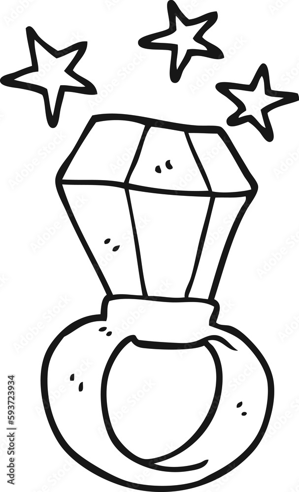 black and white cartoon huge engagement ring black and white cartoon huge engagement ring