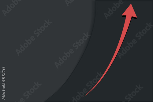 Red and grey background, screen in two sides, business banner
