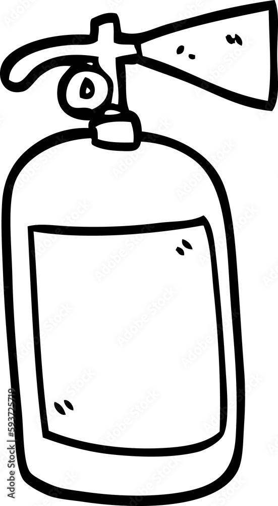 line drawing cartoon fire extinguisher line drawing cartoon fire extinguisher