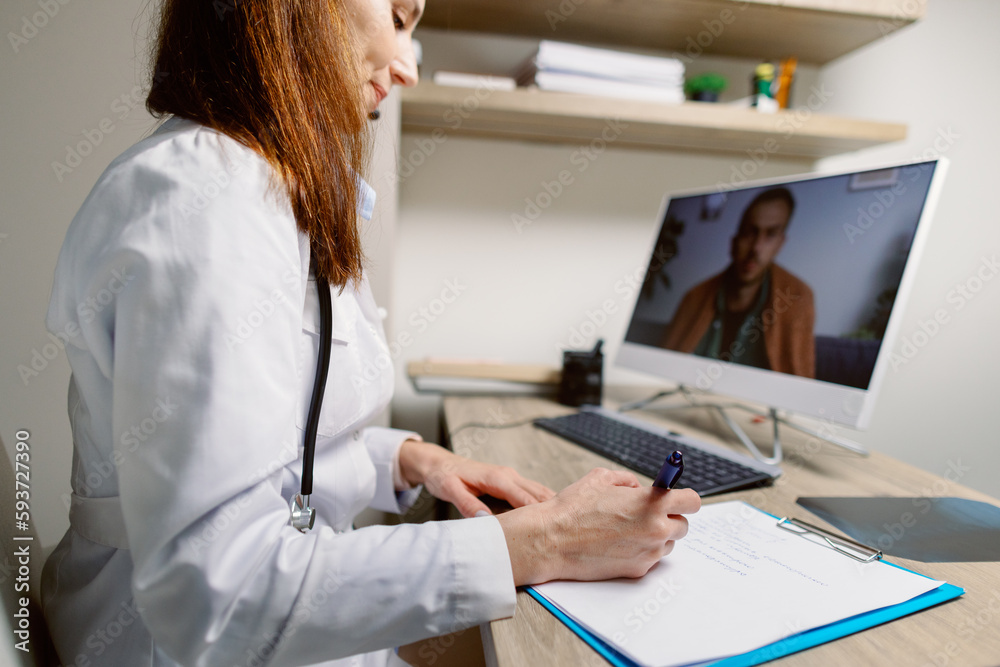 Physician healthcare note e-medicine digital online anamnesis Physician healthcare note e-medicine digital online anamnesis