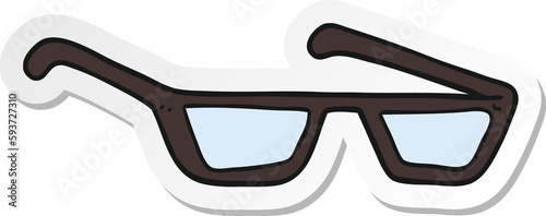 sticker of a cartoon spectacles