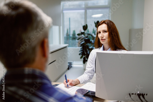 Doctor patient examination room wellbeing medicare insurance 