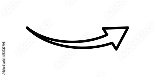 black arrow icon on white background. flat style. arrow icon for your web site design, logo, app, UI. arrow indicated the direction symbol. curved arrow sign.
