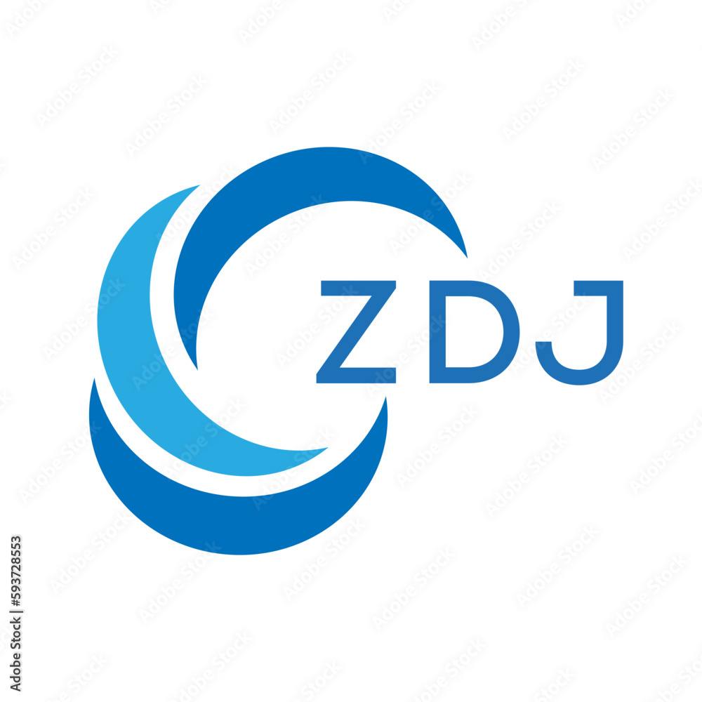 ZDJ Letter logo design template vector. ZDJ Business abstract connection vector logo. ZDJ icon circle logotype. - obrazy, fototapety, plakaty 