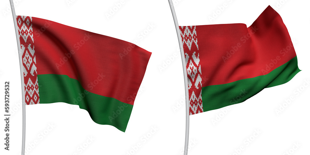 Obraz premium Belarus Two Model ALPHA BACKROUND Flag