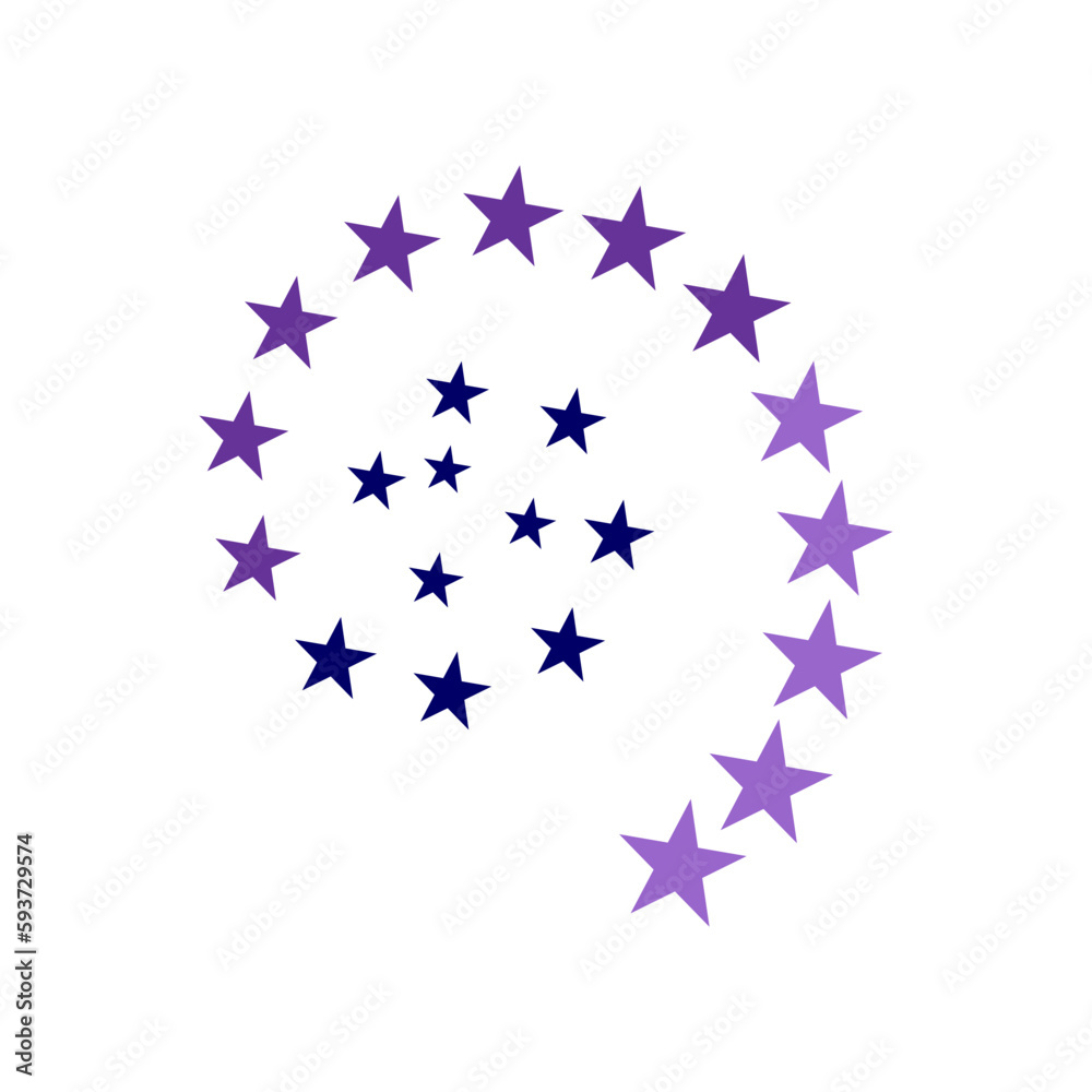Spiral Stars Icon. Design Element. Vector Art. Spiral Stars Icon. Design Element. Vector Art.