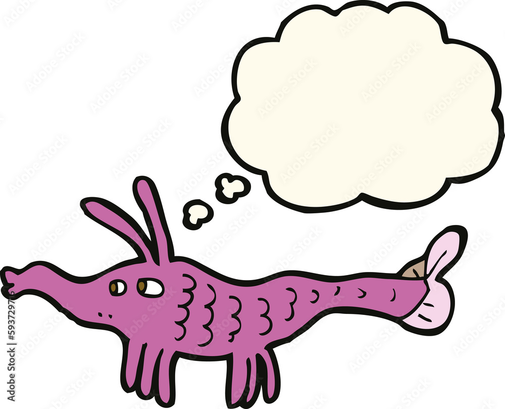 cartoon shrimp with thought bubble cartoon shrimp with thought bubble